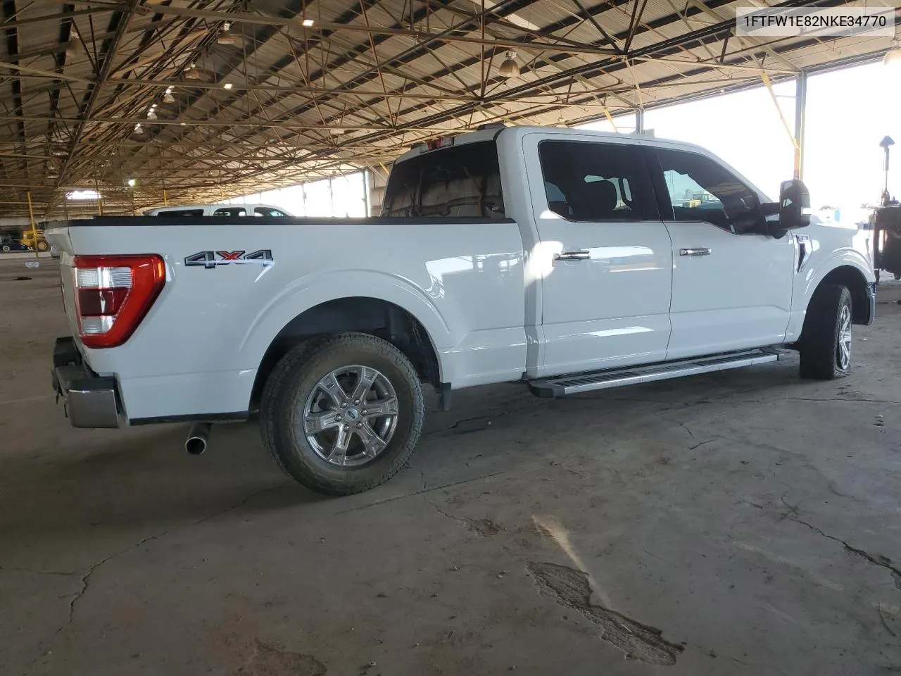 2022 Ford F150 Supercrew VIN: 1FTFW1E82NKE34770 Lot: 73196804