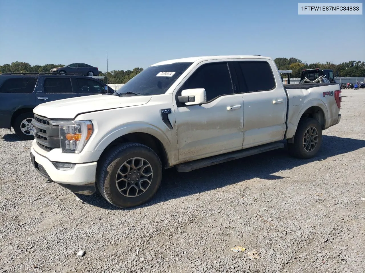 2022 Ford F150 Supercrew VIN: 1FTFW1E87NFC34833 Lot: 73930134