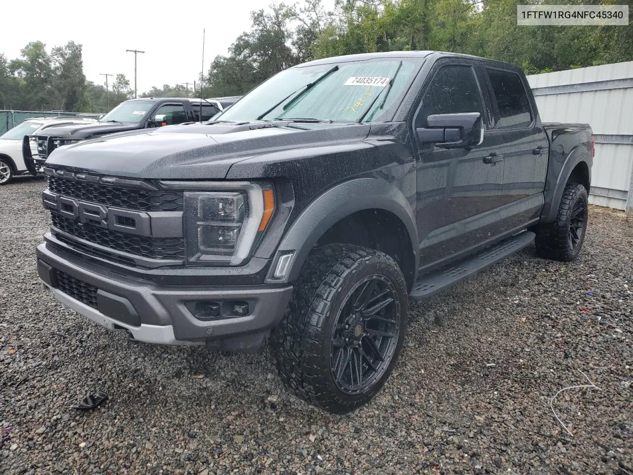 2022 Ford F150 Raptor VIN: 1FTFW1RG4NFC45340 Lot: 74035174