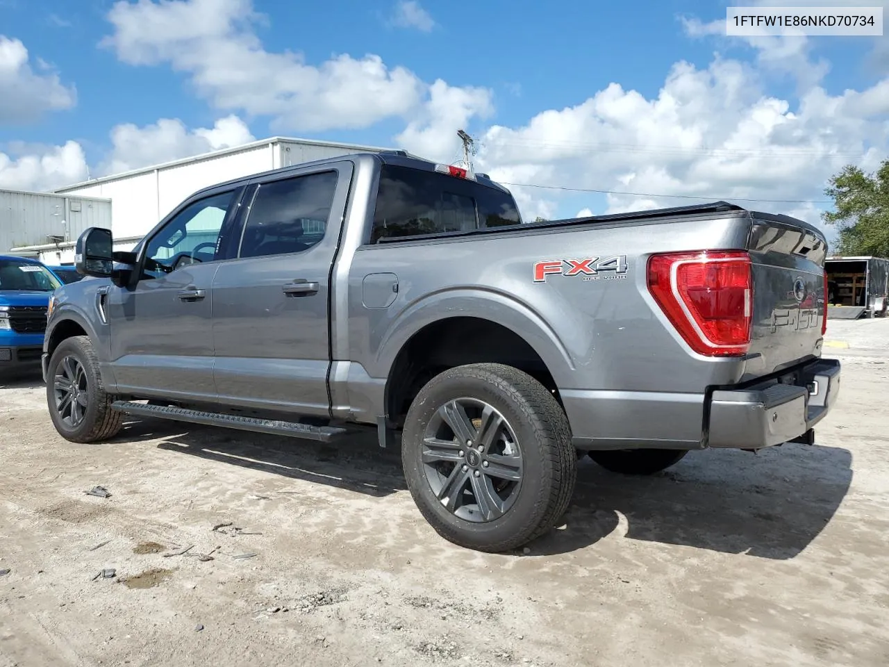 2022 Ford F150 Supercrew VIN: 1FTFW1E86NKD70734 Lot: 74061184