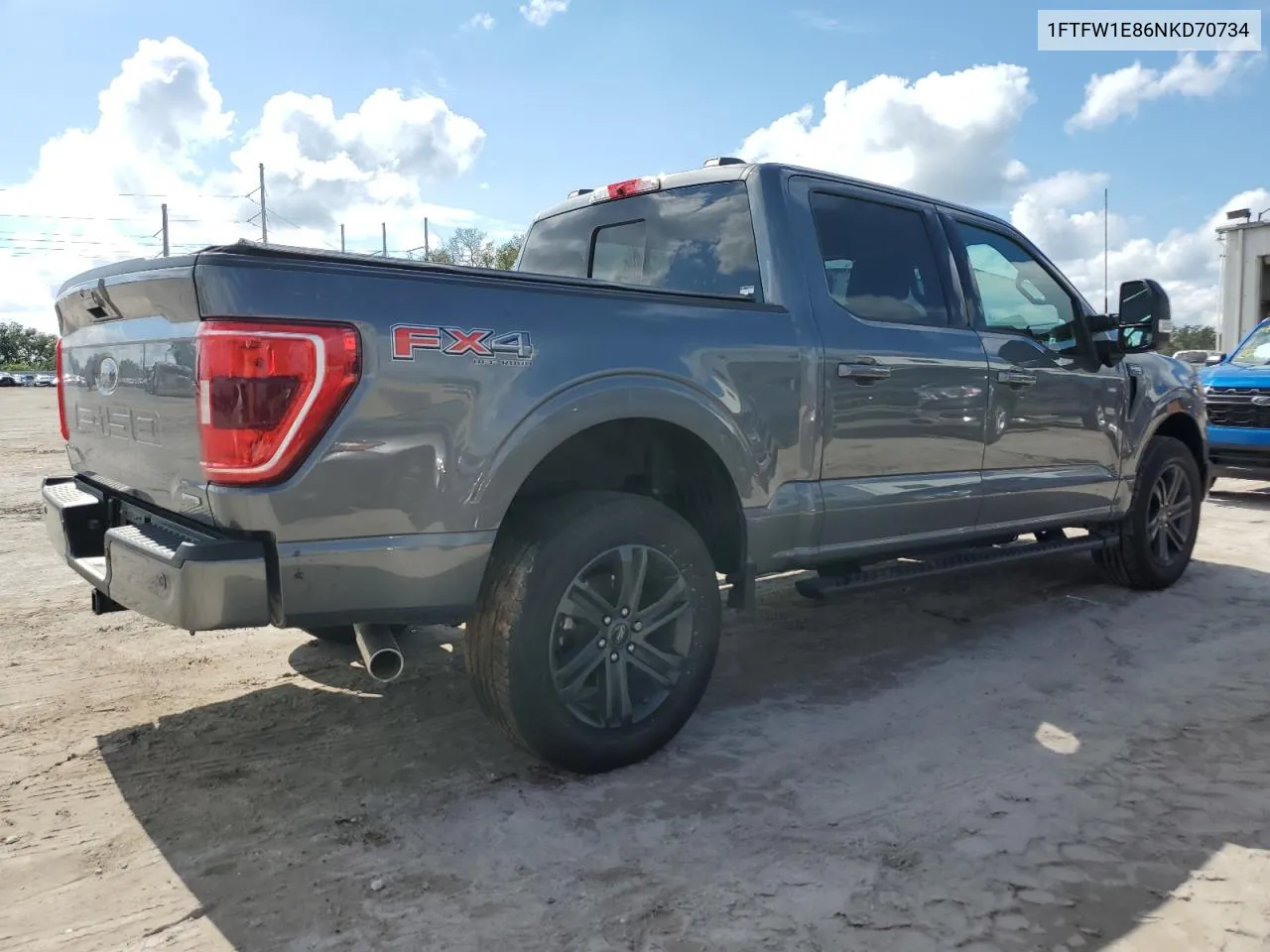 2022 Ford F150 Supercrew VIN: 1FTFW1E86NKD70734 Lot: 74061184