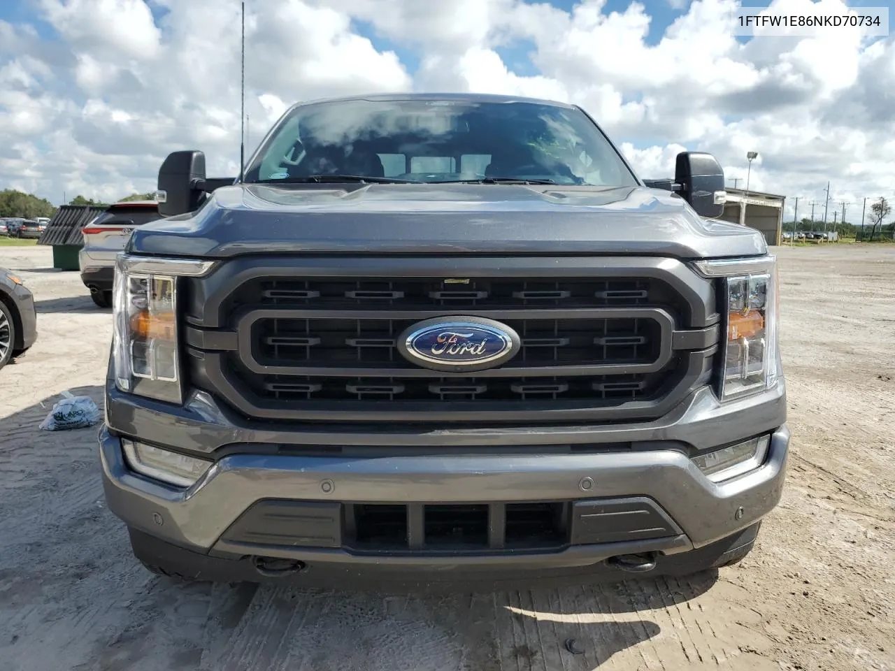 2022 Ford F150 Supercrew VIN: 1FTFW1E86NKD70734 Lot: 74061184