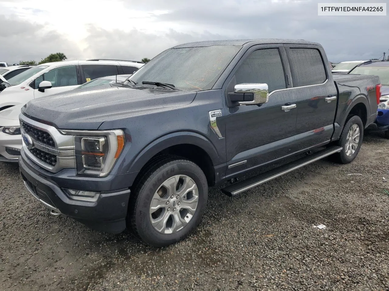 2022 Ford F150 Supercrew VIN: 1FTFW1ED4NFA42265 Lot: 74276344