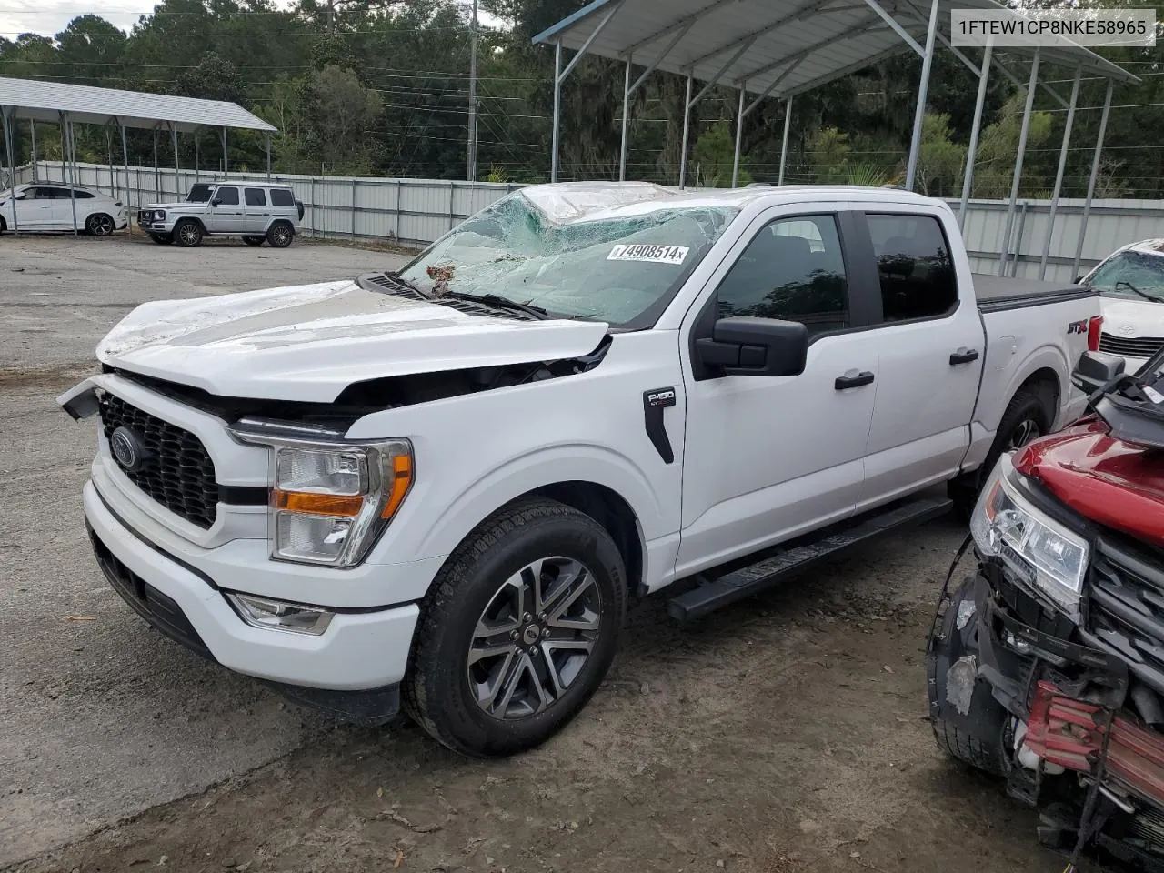 2022 Ford F150 Supercrew VIN: 1FTEW1CP8NKE58965 Lot: 74908514