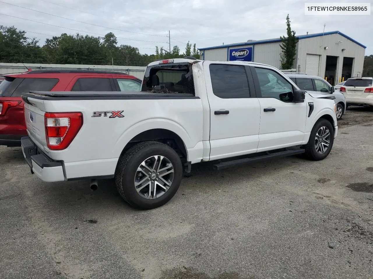 2022 Ford F150 Supercrew VIN: 1FTEW1CP8NKE58965 Lot: 74908514