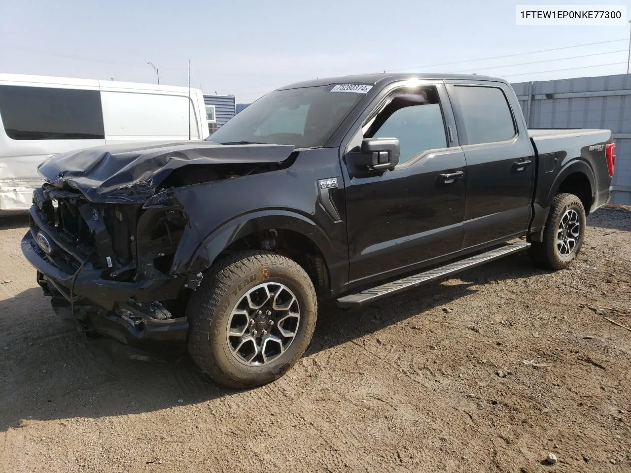 2022 Ford F150 Supercrew VIN: 1FTEW1EP0NKE77300 Lot: 75280374