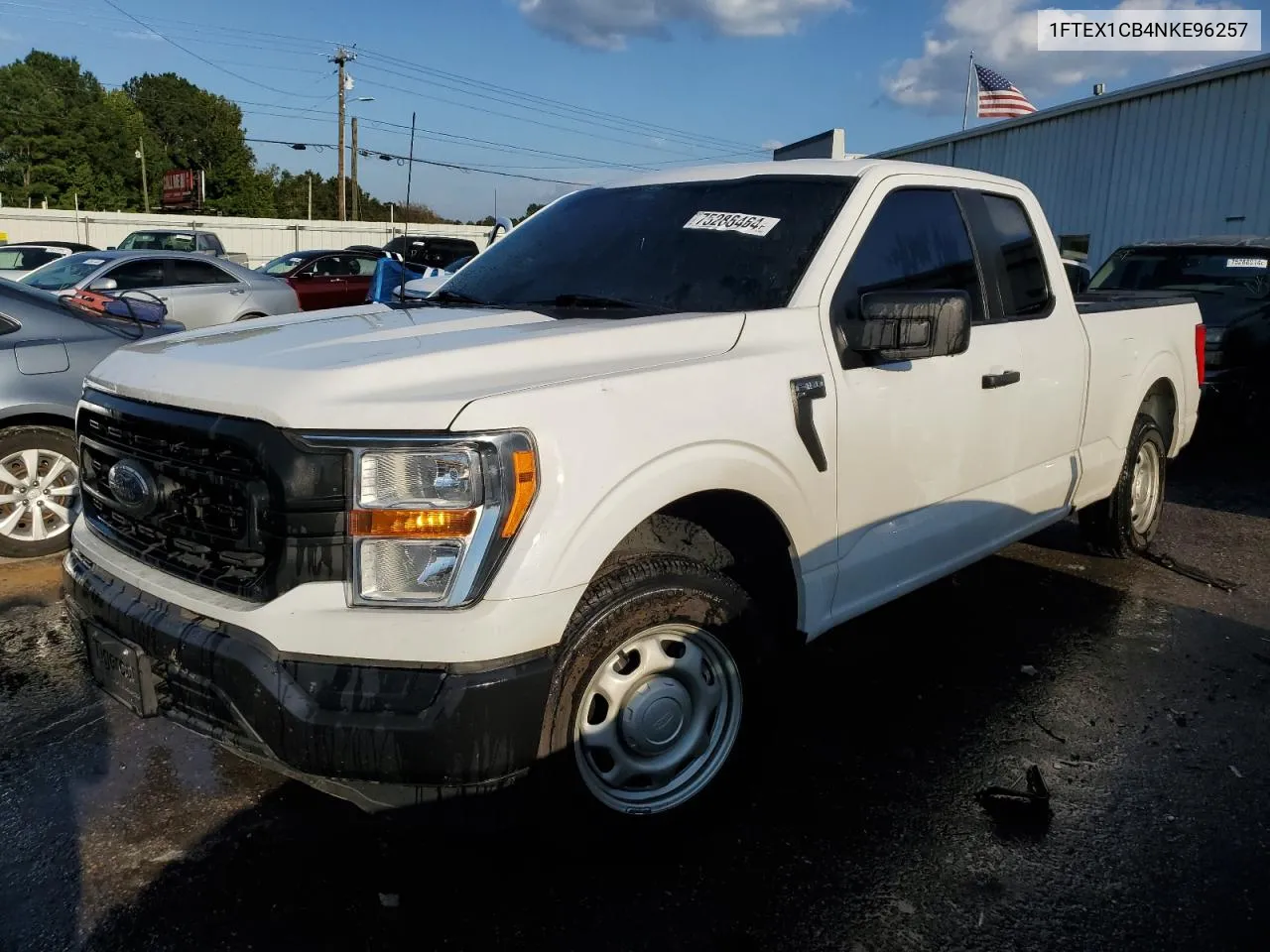 2022 Ford F150 Super Cab VIN: 1FTEX1CB4NKE96257 Lot: 75286464