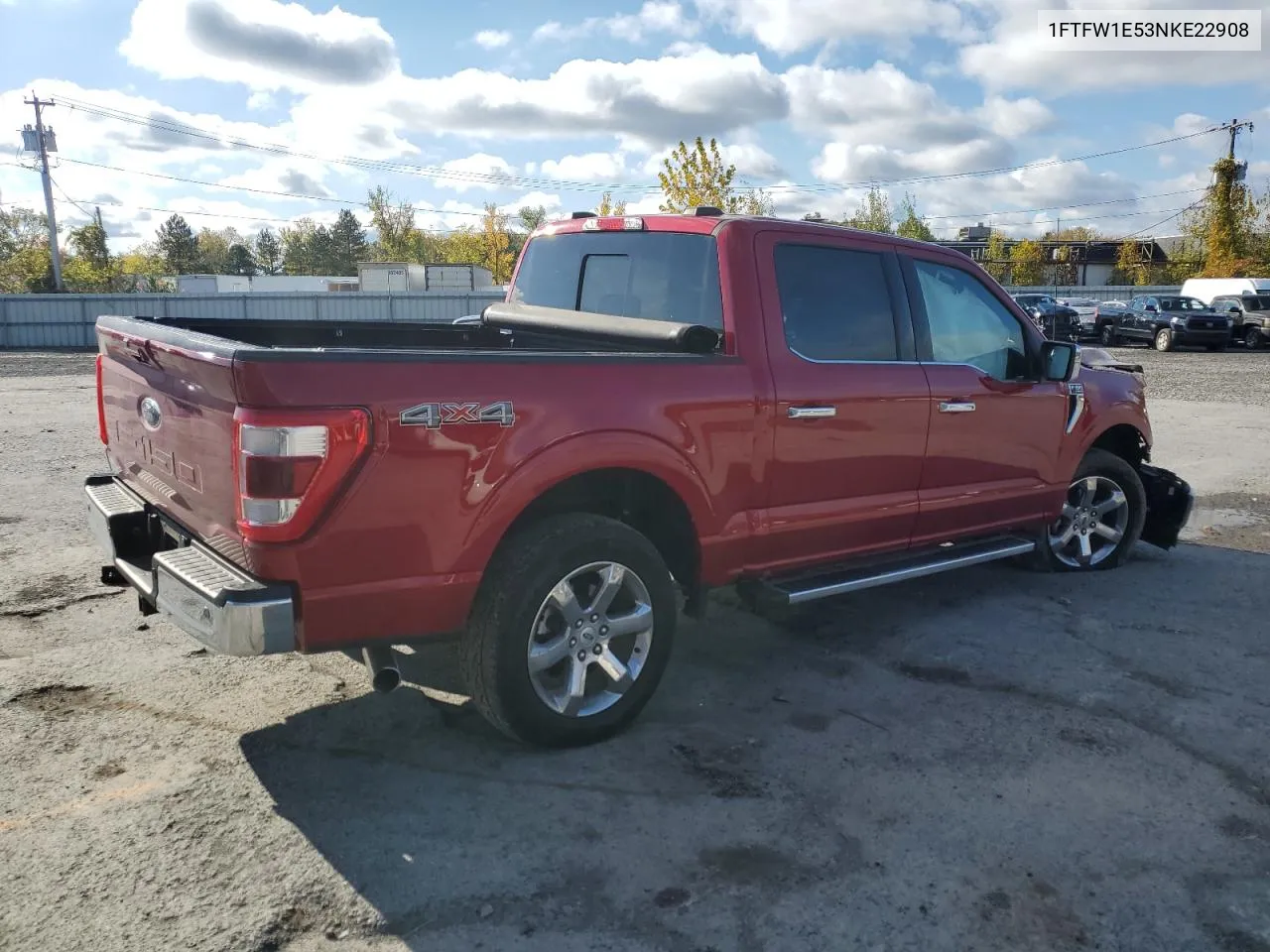 2022 Ford F150 Supercrew VIN: 1FTFW1E53NKE22908 Lot: 75815324