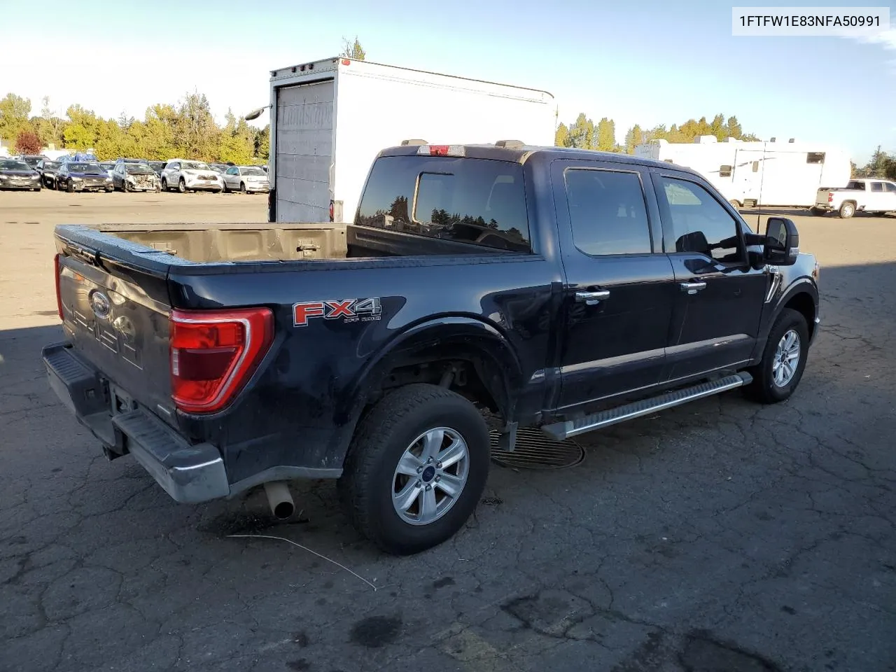 2022 Ford F150 Supercrew VIN: 1FTFW1E83NFA50991 Lot: 76006854