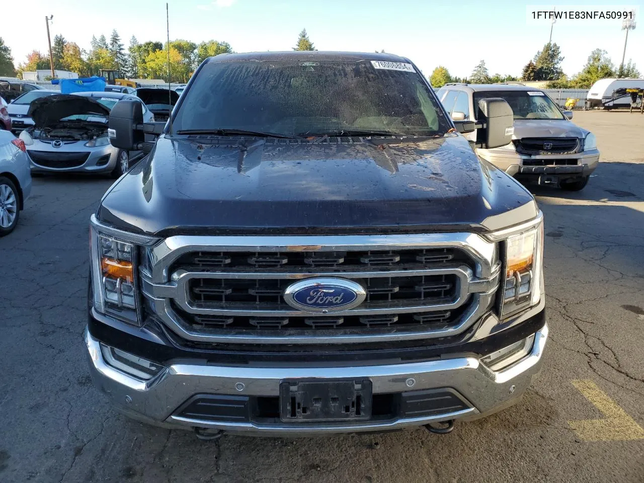 2022 Ford F150 Supercrew VIN: 1FTFW1E83NFA50991 Lot: 76006854