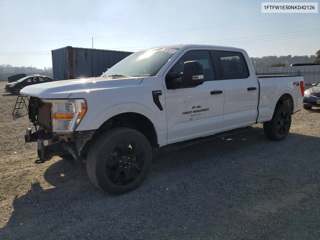 2022 Ford F150 Supercrew VIN: 1FTFW1E50NKD42126 Lot: 76354234