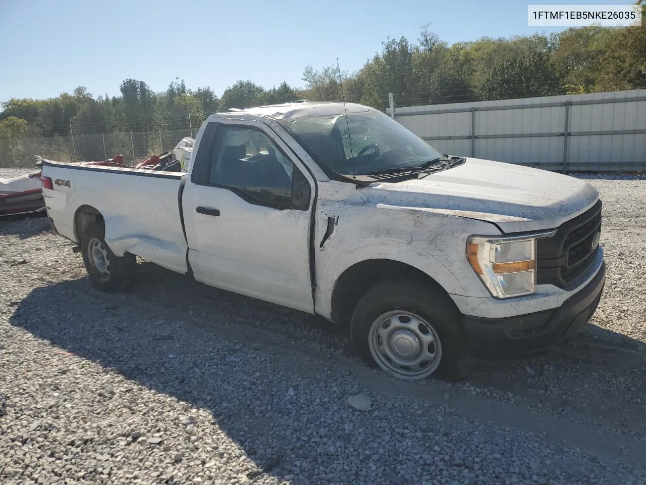 2022 Ford F150 VIN: 1FTMF1EB5NKE26035 Lot: 76379644