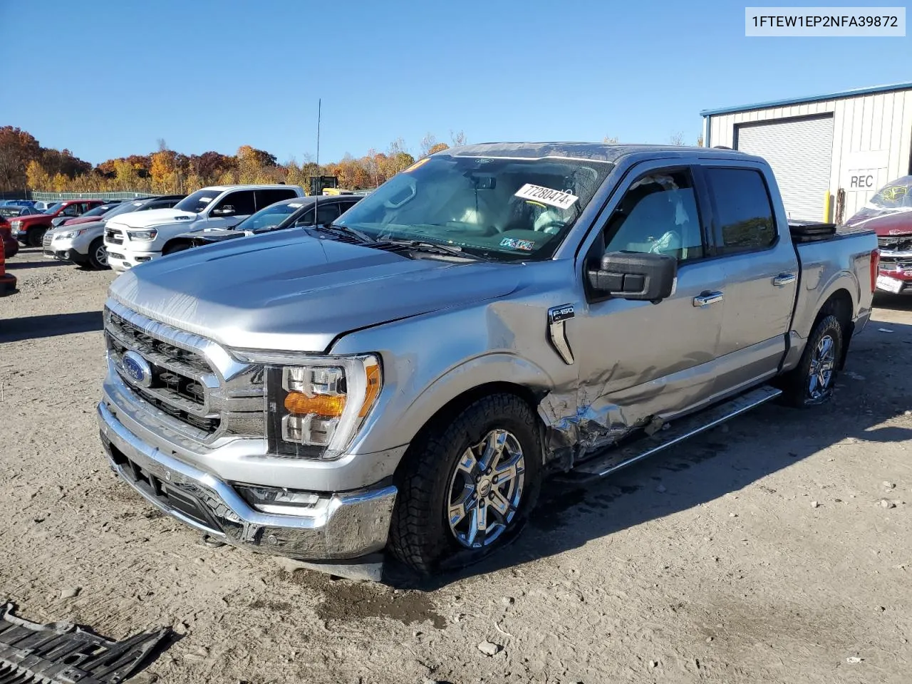 2022 Ford F150 Supercrew VIN: 1FTEW1EP2NFA39872 Lot: 77280474