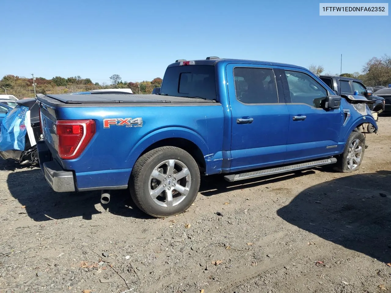 2022 Ford F150 Supercrew VIN: 1FTFW1ED0NFA62352 Lot: 77642204