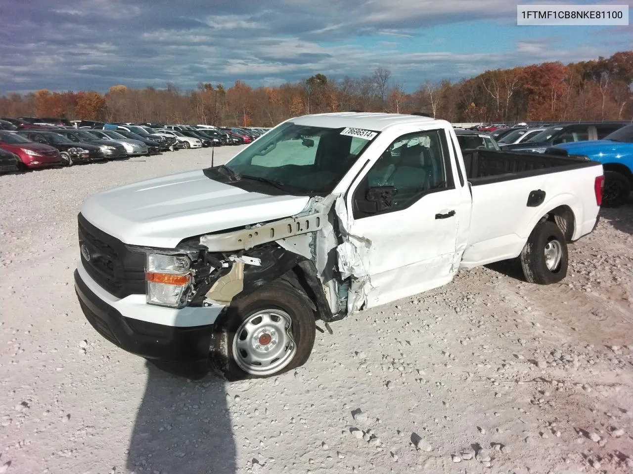 2022 Ford F150 VIN: 1FTMF1CB8NKE81100 Lot: 78696514