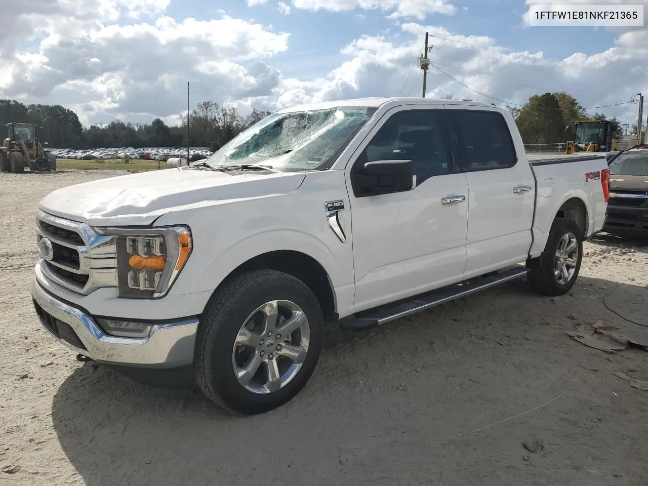 2022 Ford F150 Supercrew VIN: 1FTFW1E81NKF21365 Lot: 78723394