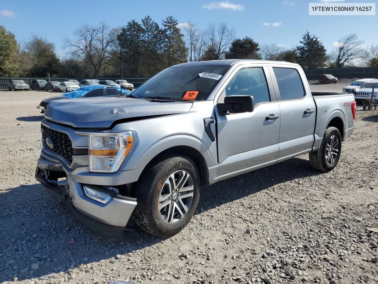 2022 Ford F150 Supercrew VIN: 1FTEW1C50NKF16257 Lot: 79754664