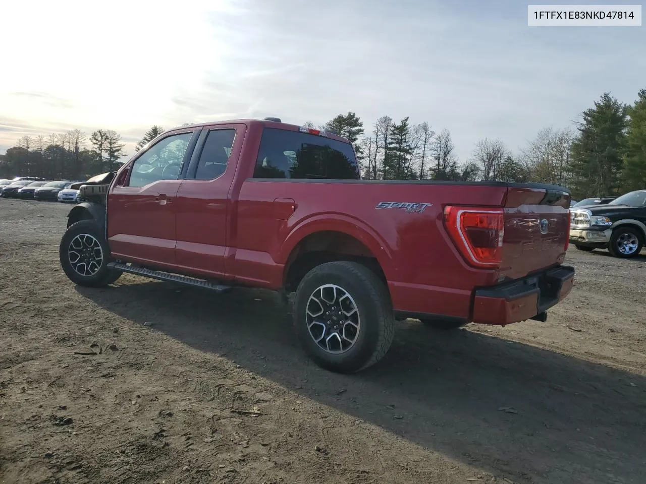 2022 Ford F150 Super Cab VIN: 1FTFX1E83NKD47814 Lot: 80061424