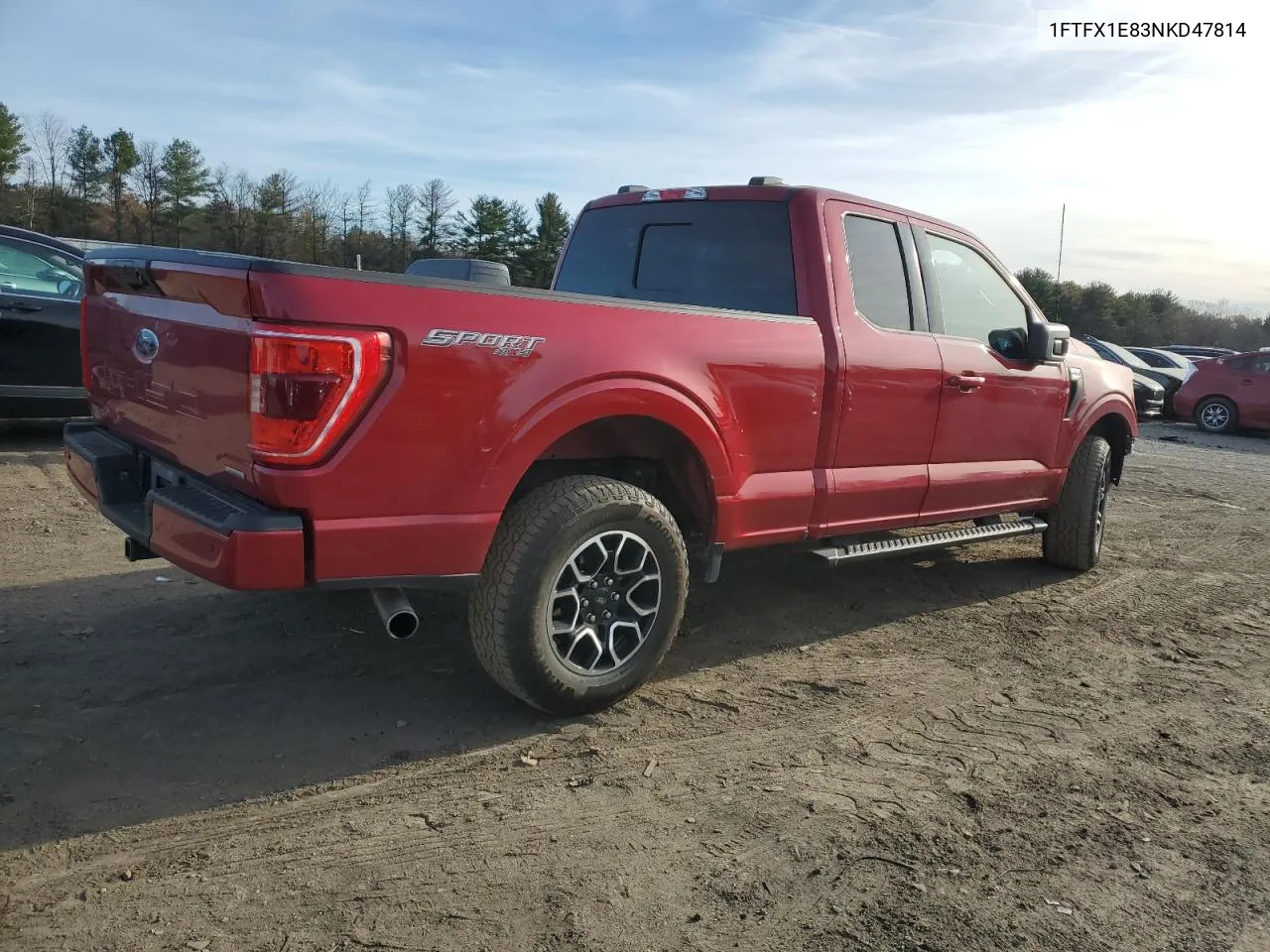 2022 Ford F150 Super Cab VIN: 1FTFX1E83NKD47814 Lot: 80061424