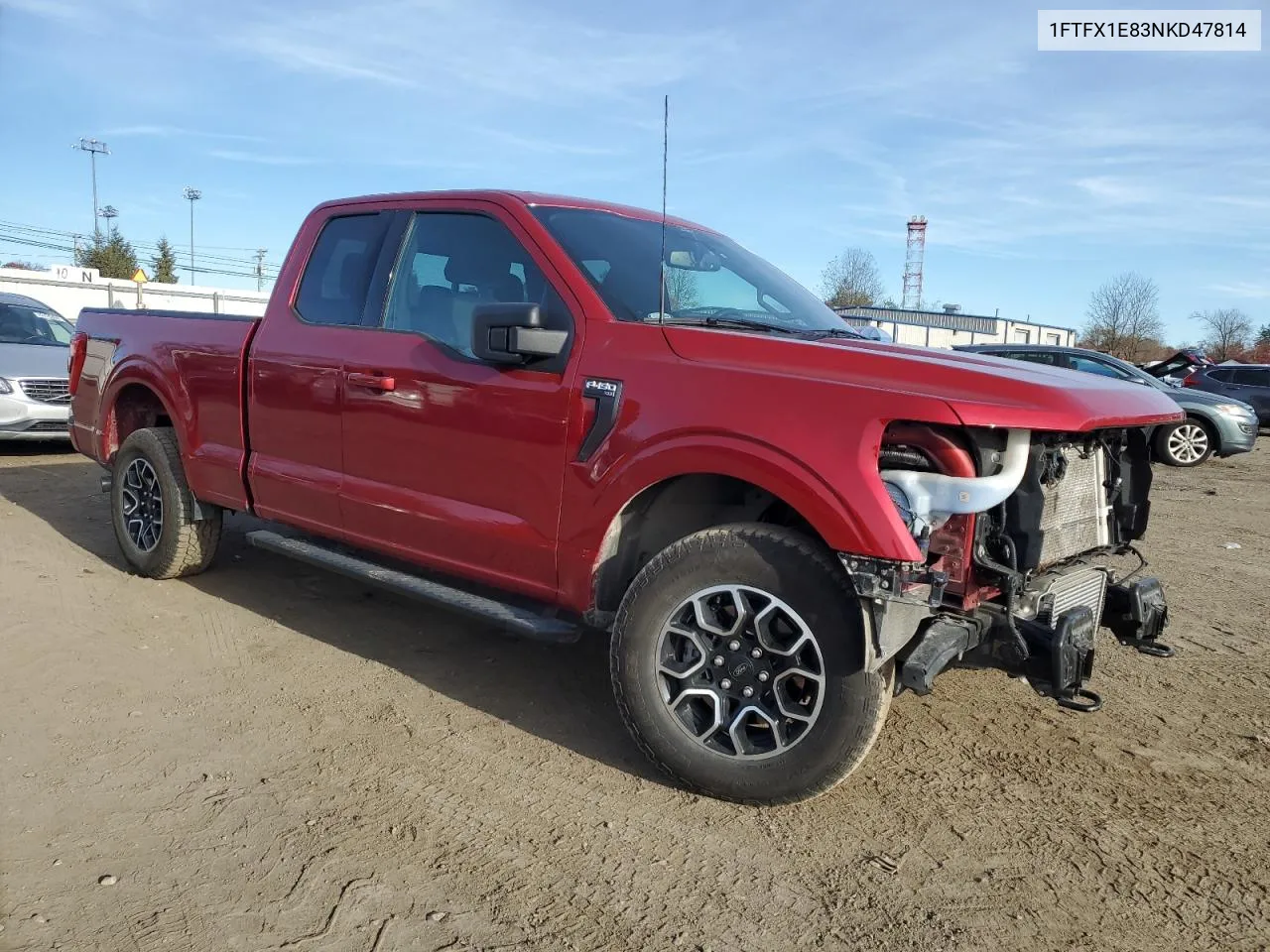 2022 Ford F150 Super Cab VIN: 1FTFX1E83NKD47814 Lot: 80061424