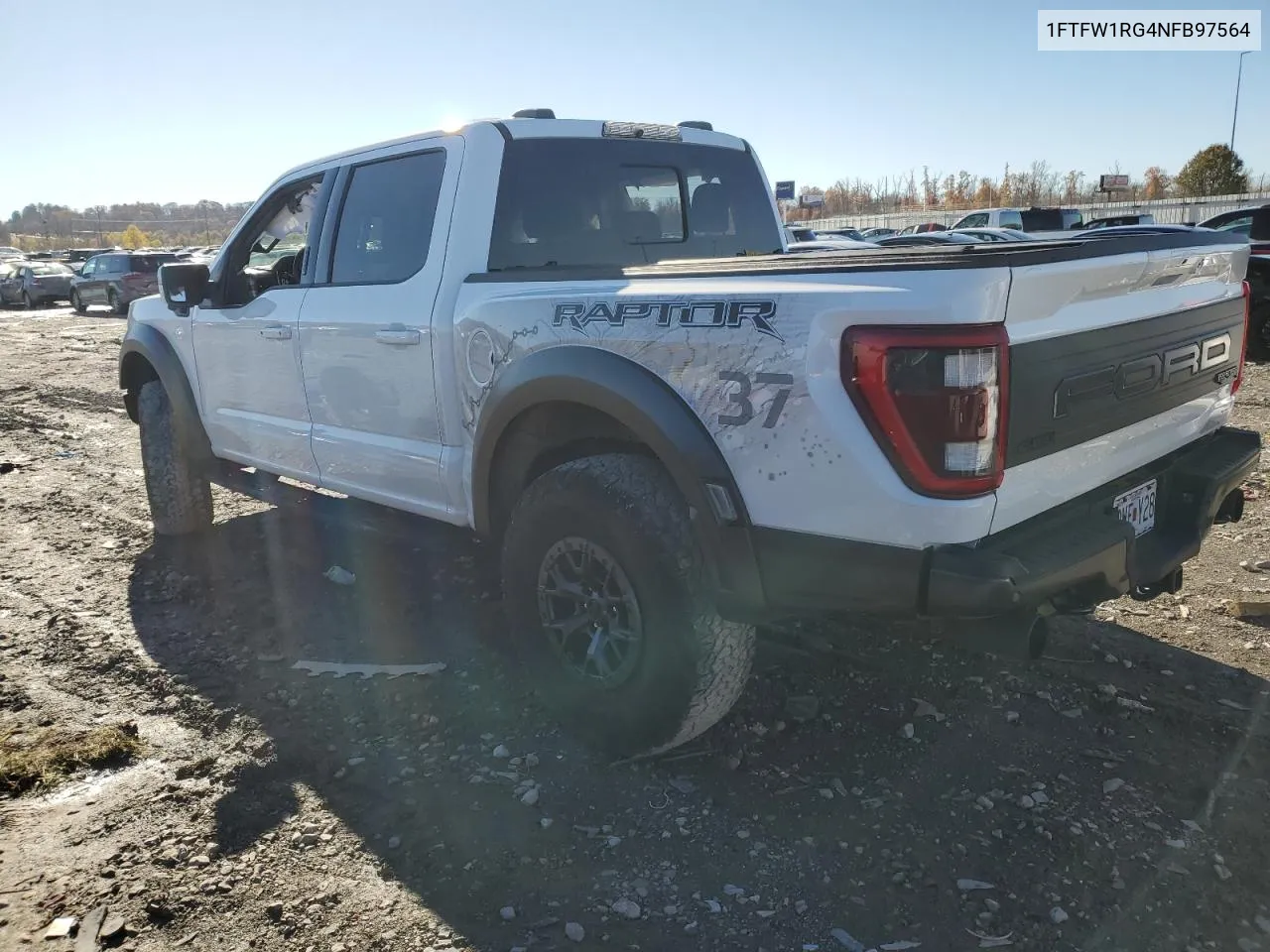 2022 Ford F150 Raptor VIN: 1FTFW1RG4NFB97564 Lot: 80590124