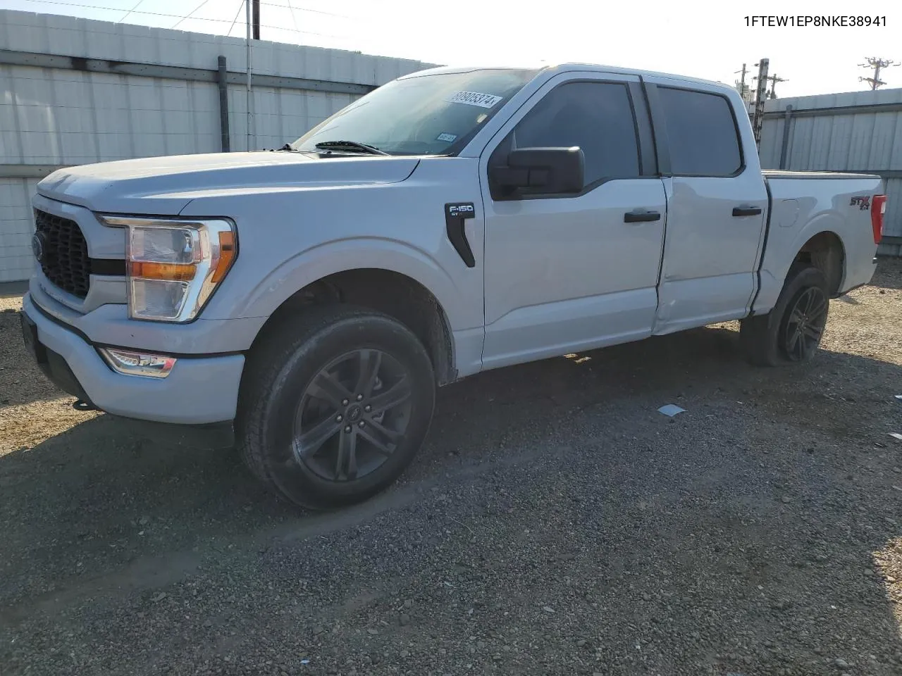 2022 Ford F150 Supercrew VIN: 1FTEW1EP8NKE38941 Lot: 80905374