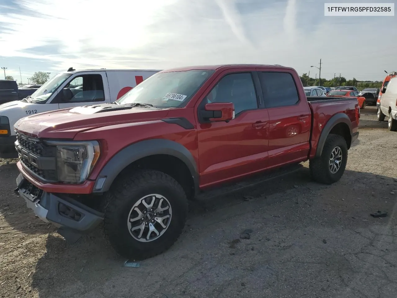 2023 Ford F150 Raptor VIN: 1FTFW1RG5PFD32585 Lot: 69796104