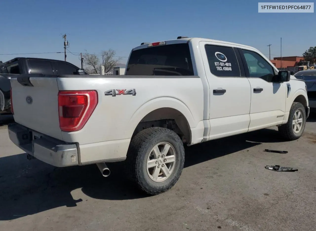 2023 Ford F150 Supercrew VIN: 1FTFW1ED1PFC64877 Lot: 73394954