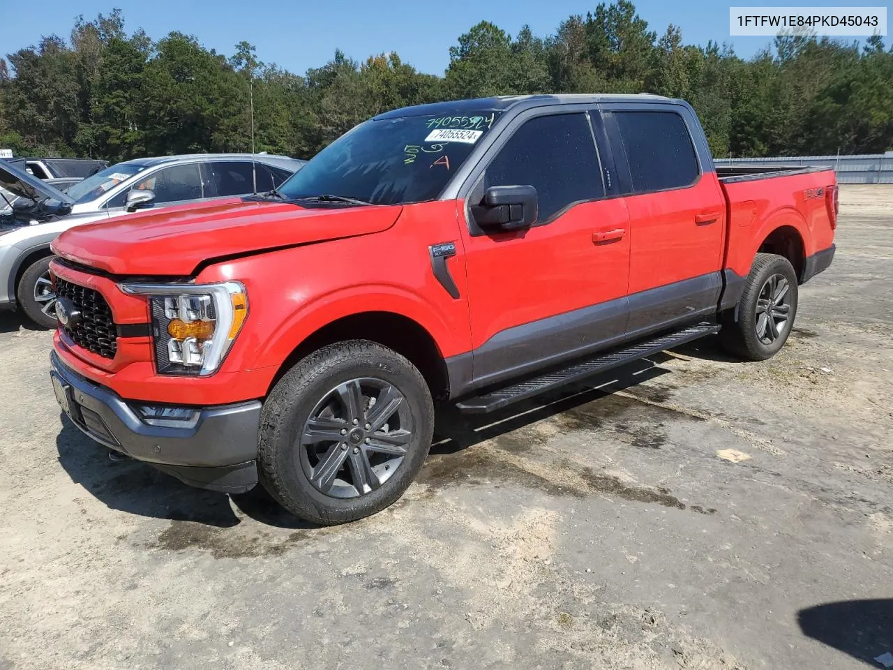 2023 Ford F150 Supercrew VIN: 1FTFW1E84PKD45043 Lot: 74055524