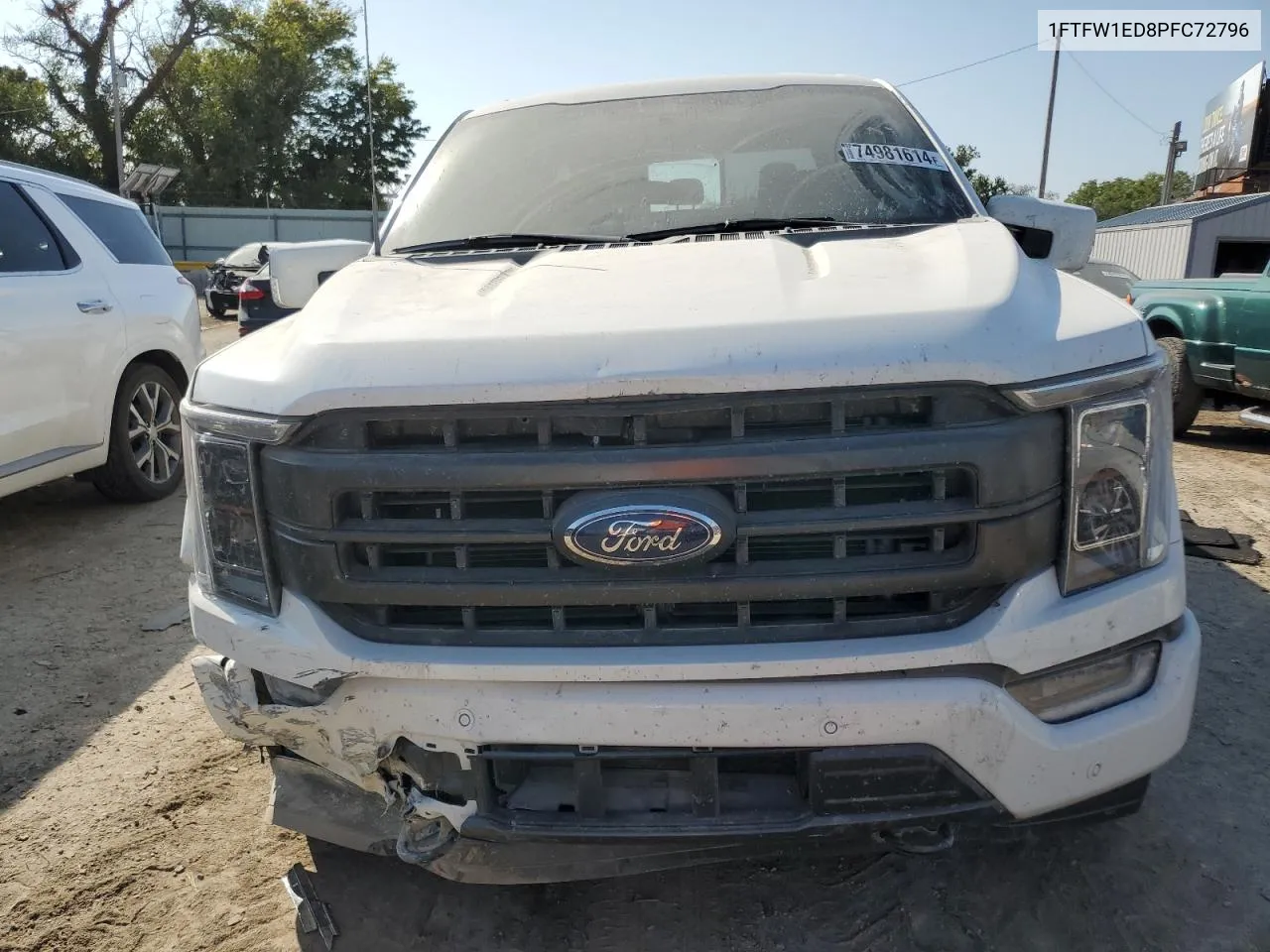 2023 Ford F150 Supercrew VIN: 1FTFW1ED8PFC72796 Lot: 74981614