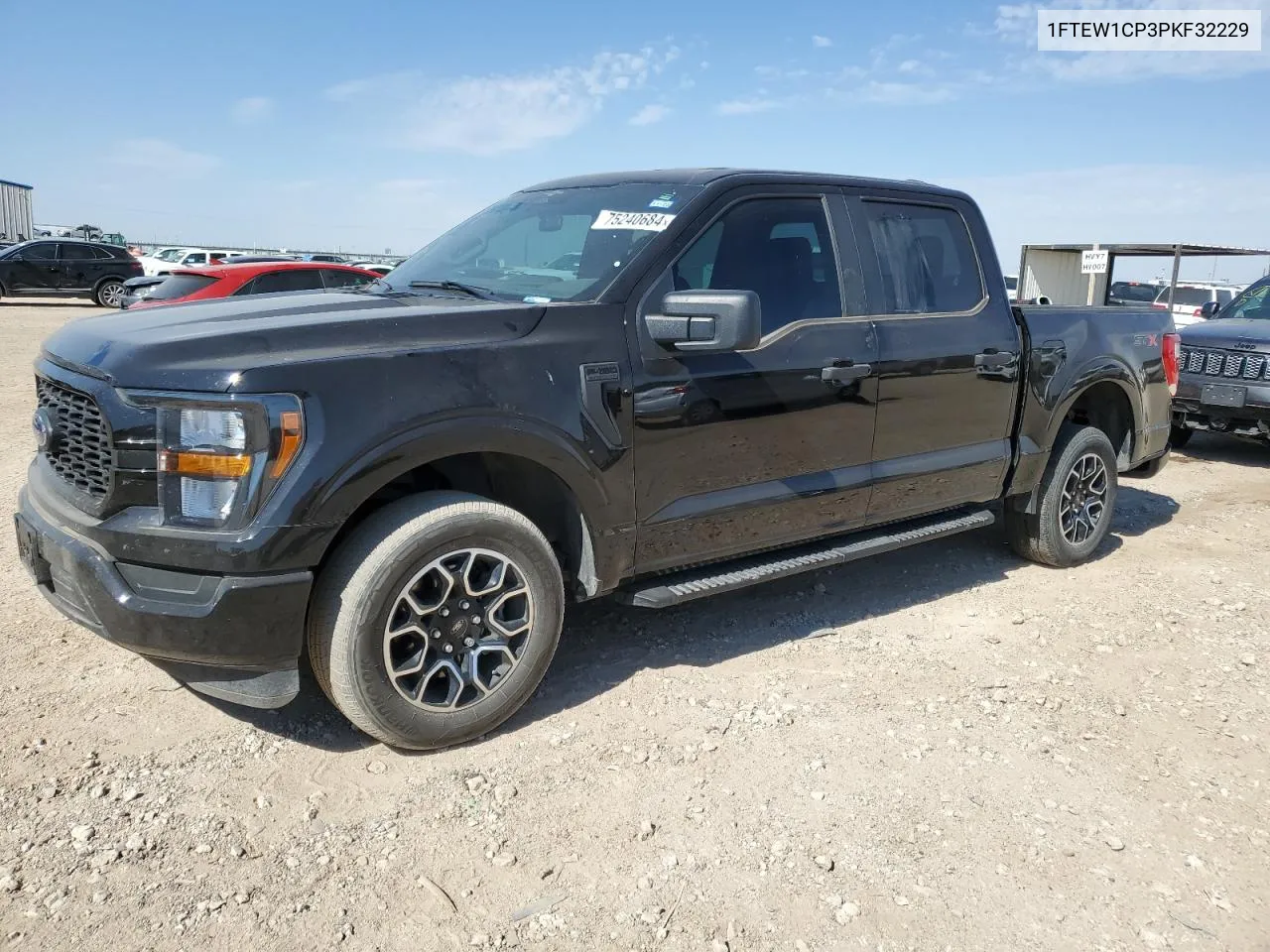 2023 Ford F150 Supercrew VIN: 1FTEW1CP3PKF32229 Lot: 75240684