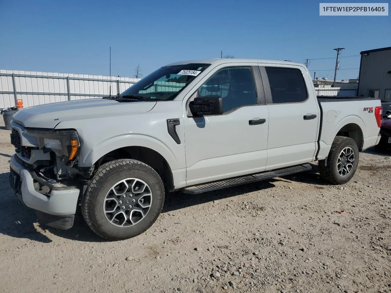 2023 Ford F150 Supercrew VIN: 1FTEW1EP2PFB16405 Lot: 75325184