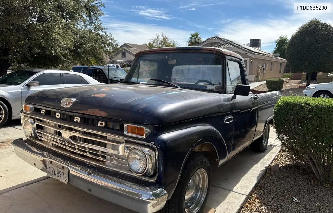 1965 Ford F-100 VIN: F1DD685200 Lot: 78326994