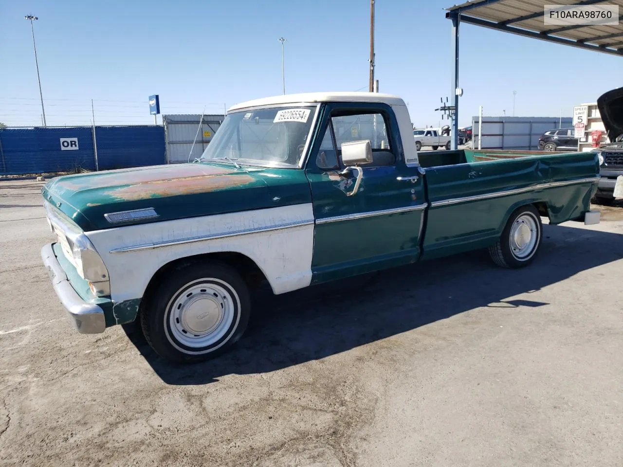 1976 Ford F100 VIN: F10ARA98760 Lot: 69226554