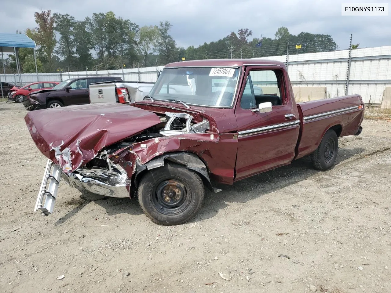 1977 Ford F100 VIN: F10GNY91173 Lot: 72457064