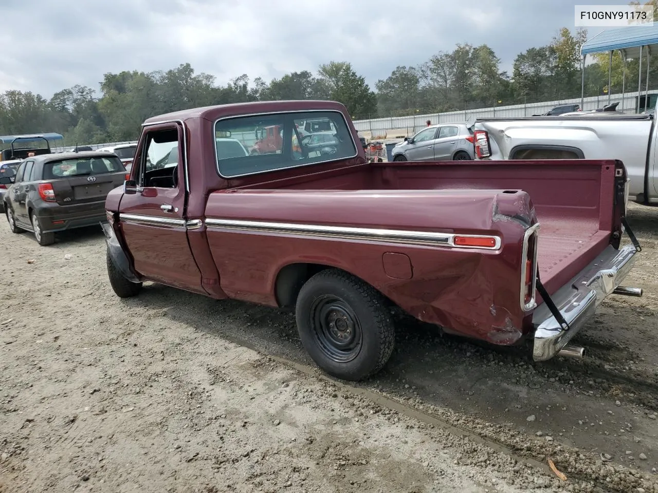 1977 Ford F100 VIN: F10GNY91173 Lot: 72457064