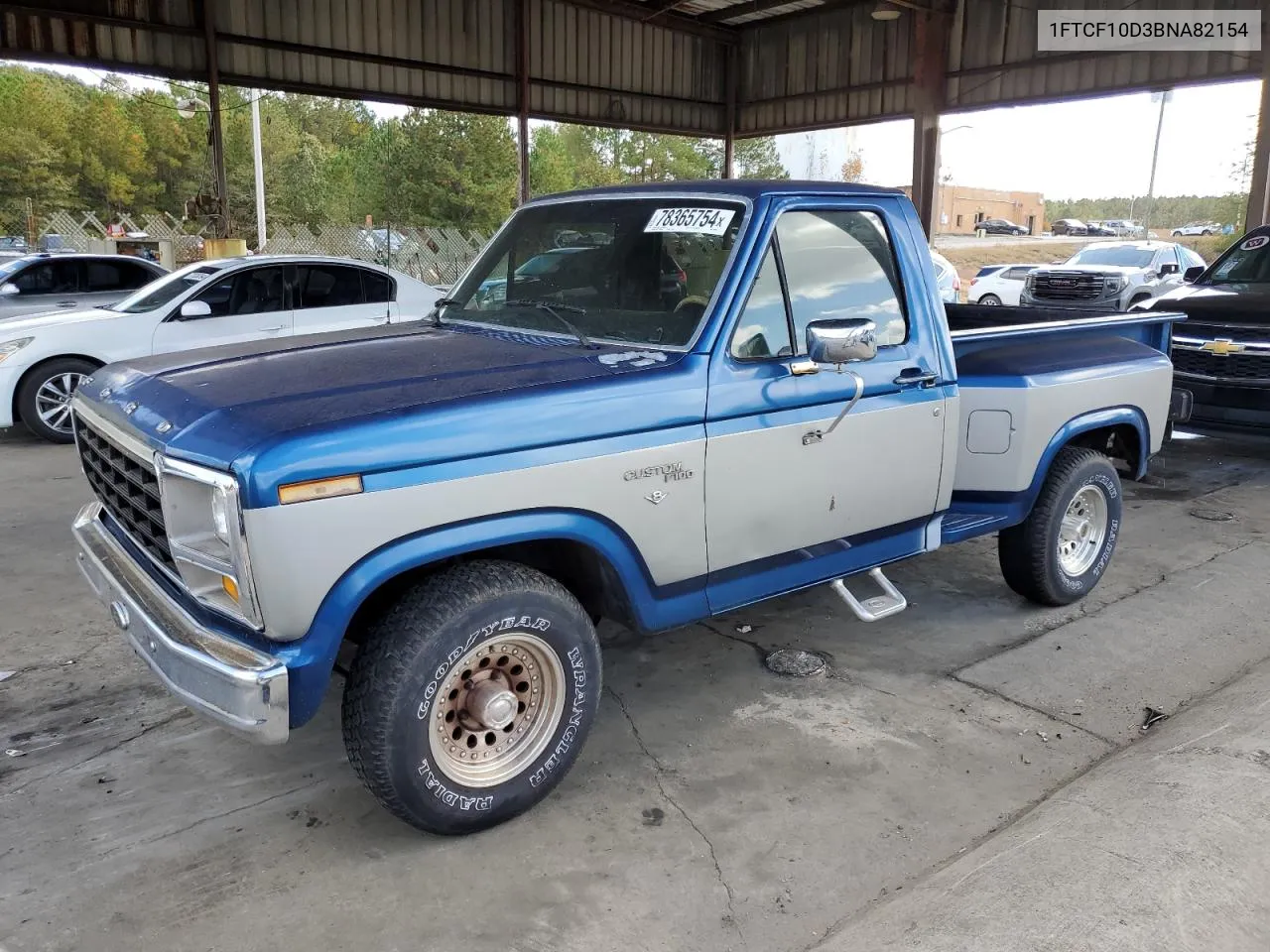 1981 Ford F100 VIN: 1FTCF10D3BNA82154 Lot: 78365754