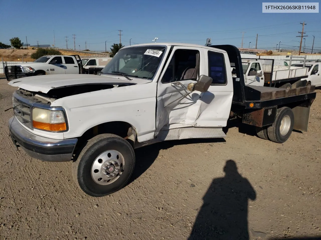 1995 Ford F250 VIN: 1FTHX26G6SKB11948 Lot: 74775694