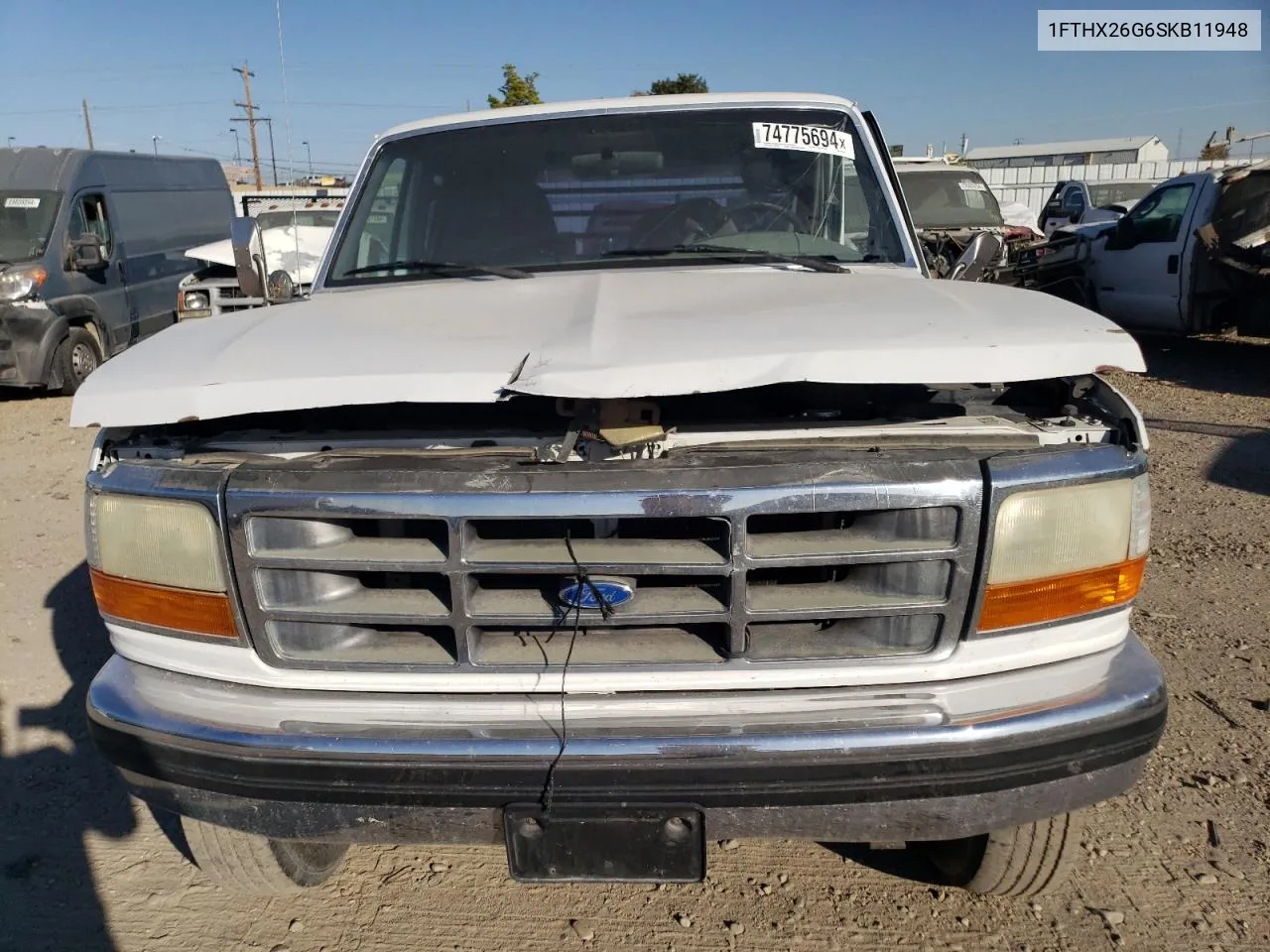 1995 Ford F250 VIN: 1FTHX26G6SKB11948 Lot: 74775694