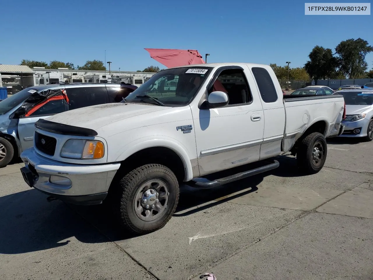 1998 Ford F250 VIN: 1FTPX28L9WKB01247 Lot: 70723084