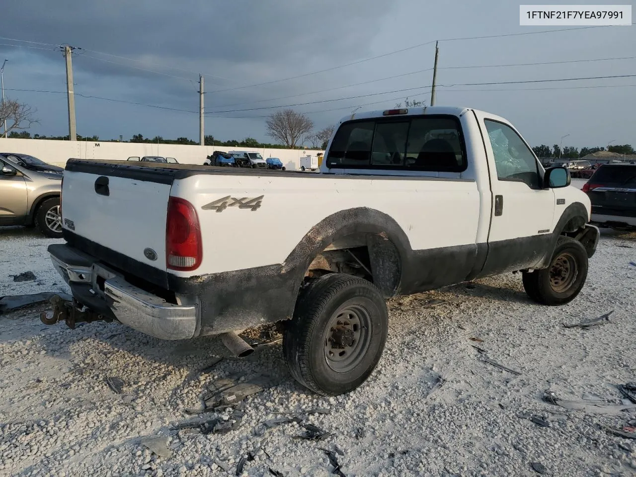 2000 Ford F250 Super Duty VIN: 1FTNF21F7YEA97991 Lot: 54577544