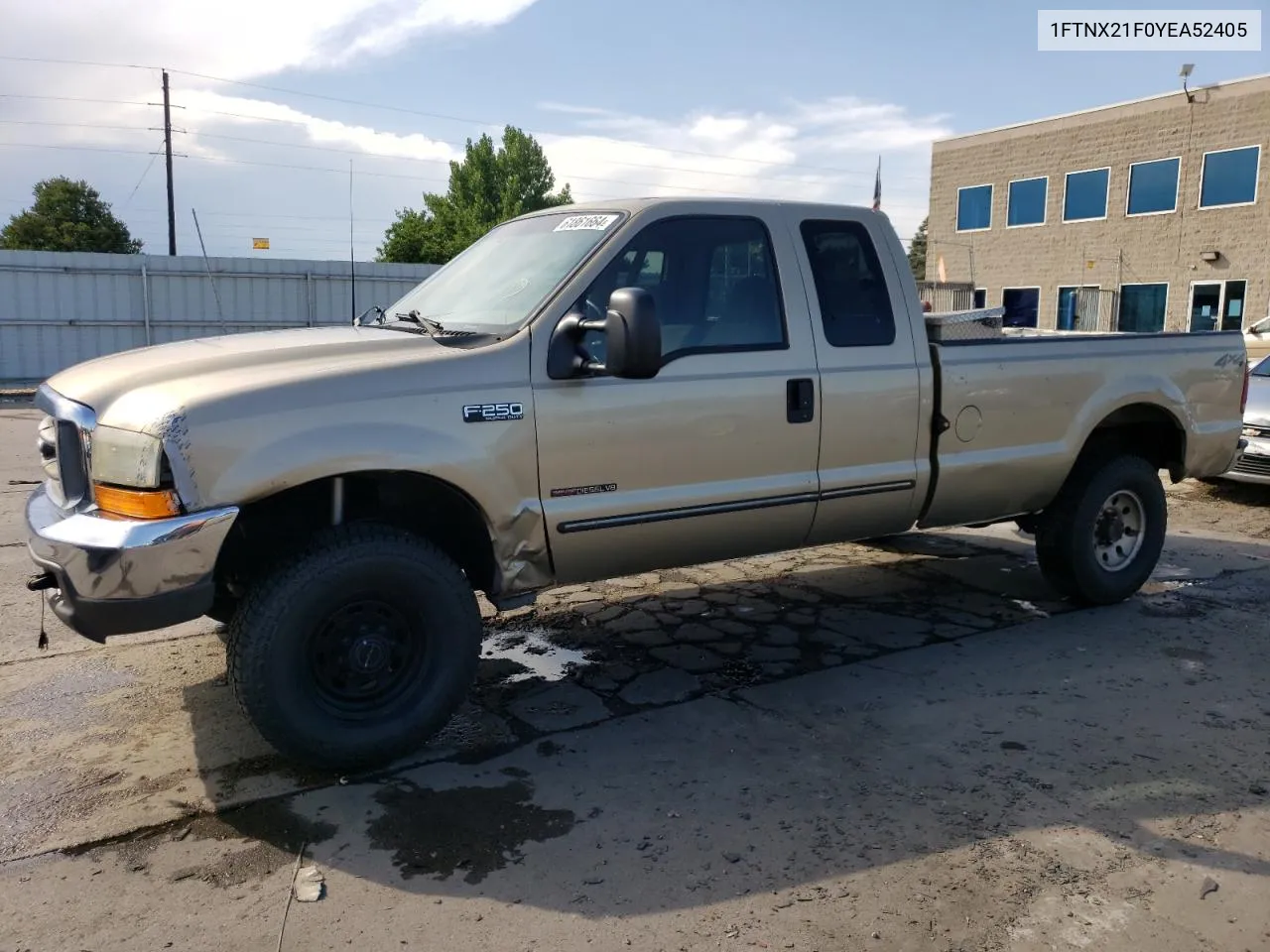 2000 Ford F250 Super Duty VIN: 1FTNX21F0YEA52405 Lot: 61861664