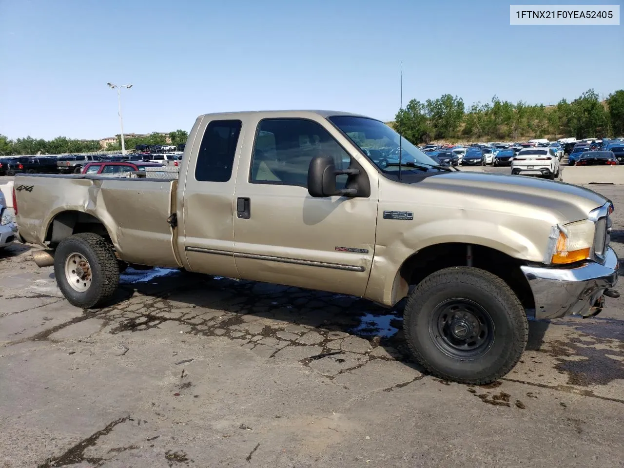 2000 Ford F250 Super Duty VIN: 1FTNX21F0YEA52405 Lot: 61861664