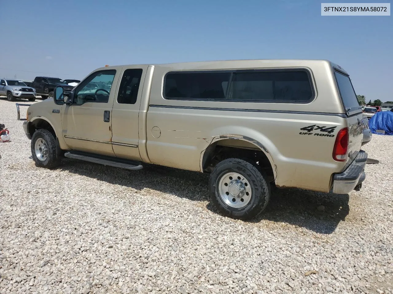 2000 Ford F250 Super Duty VIN: 3FTNX21S8YMA58072 Lot: 63557474