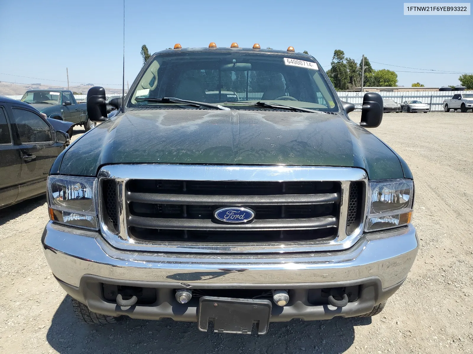 2000 Ford F250 Super Duty VIN: 1FTNW21F6YEB93322 Lot: 64000714