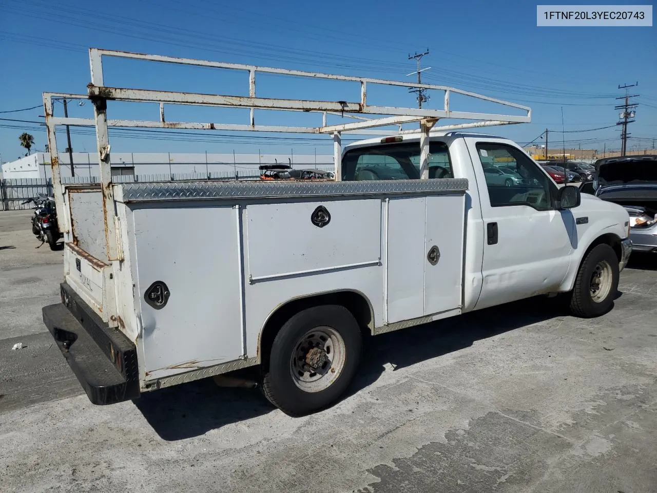 2000 Ford F250 Super Duty VIN: 1FTNF20L3YEC20743 Lot: 69048694