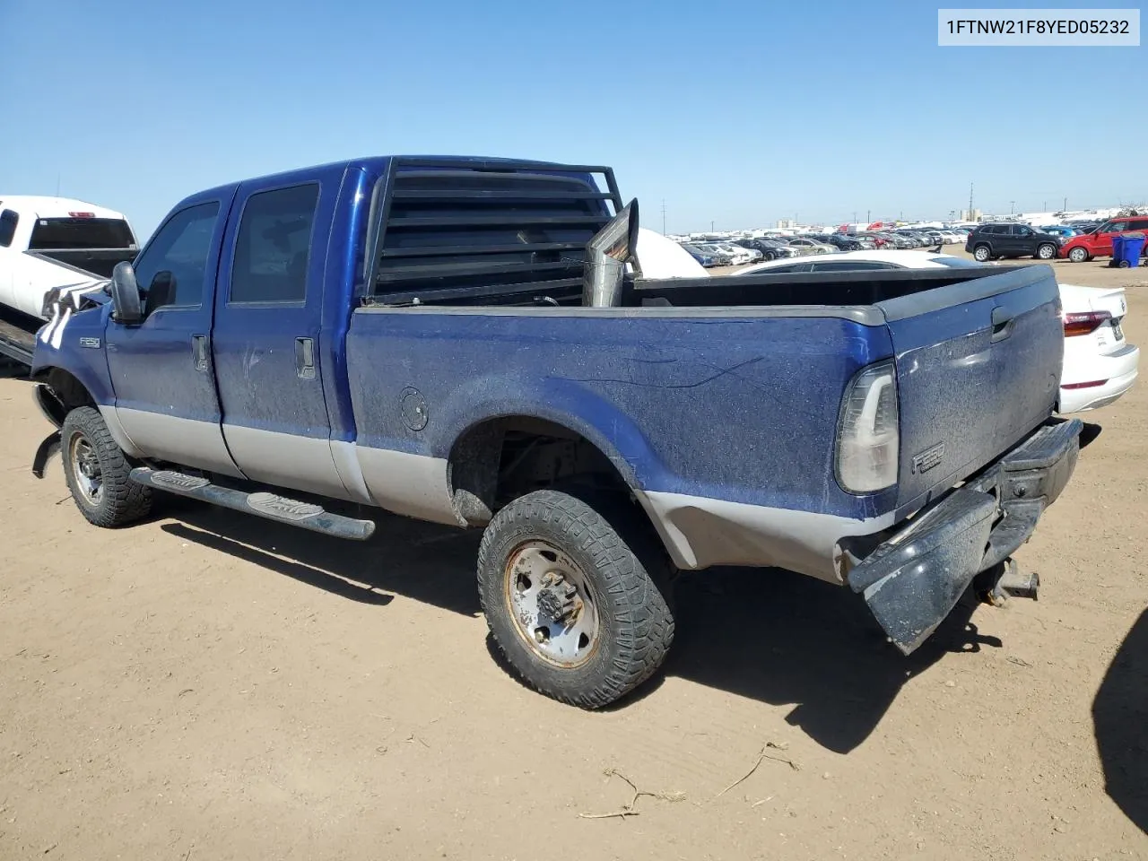 2000 Ford F250 Super Duty VIN: 1FTNW21F8YED05232 Lot: 69237174