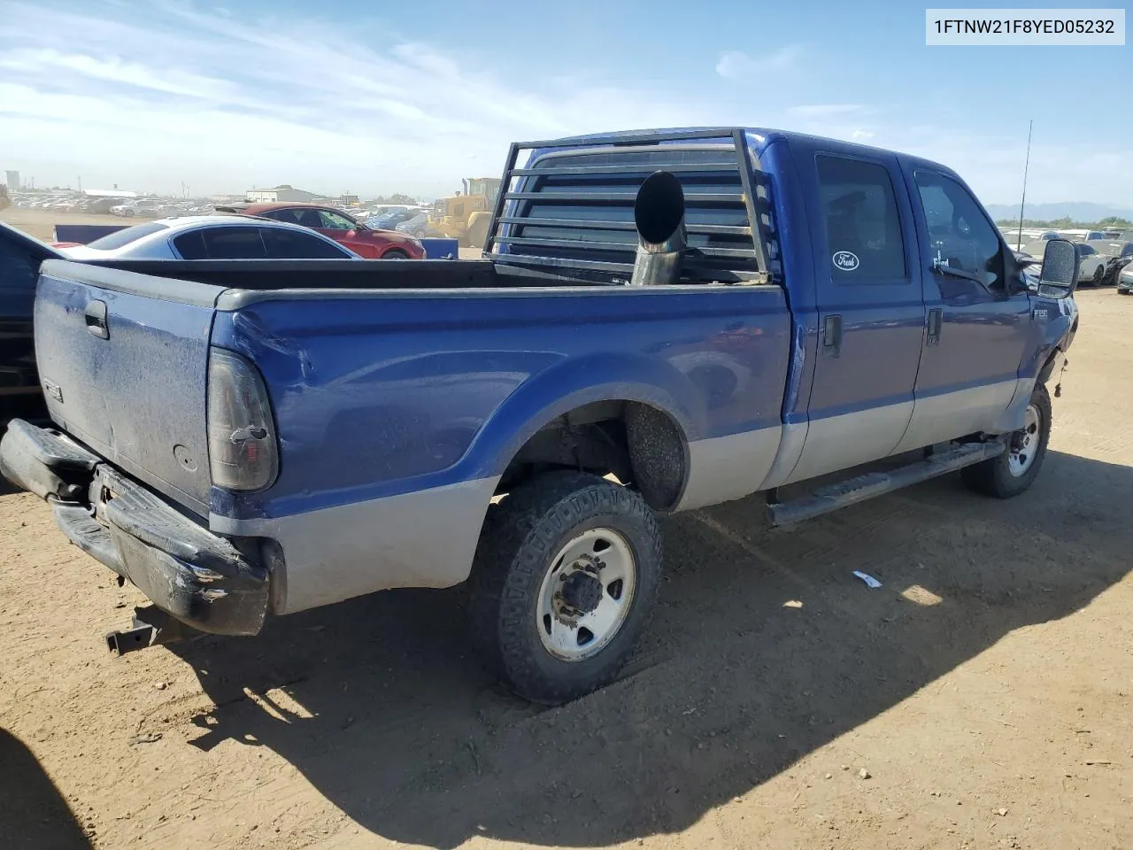 2000 Ford F250 Super Duty VIN: 1FTNW21F8YED05232 Lot: 69237174