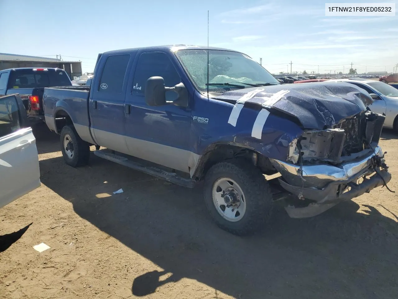 2000 Ford F250 Super Duty VIN: 1FTNW21F8YED05232 Lot: 69237174