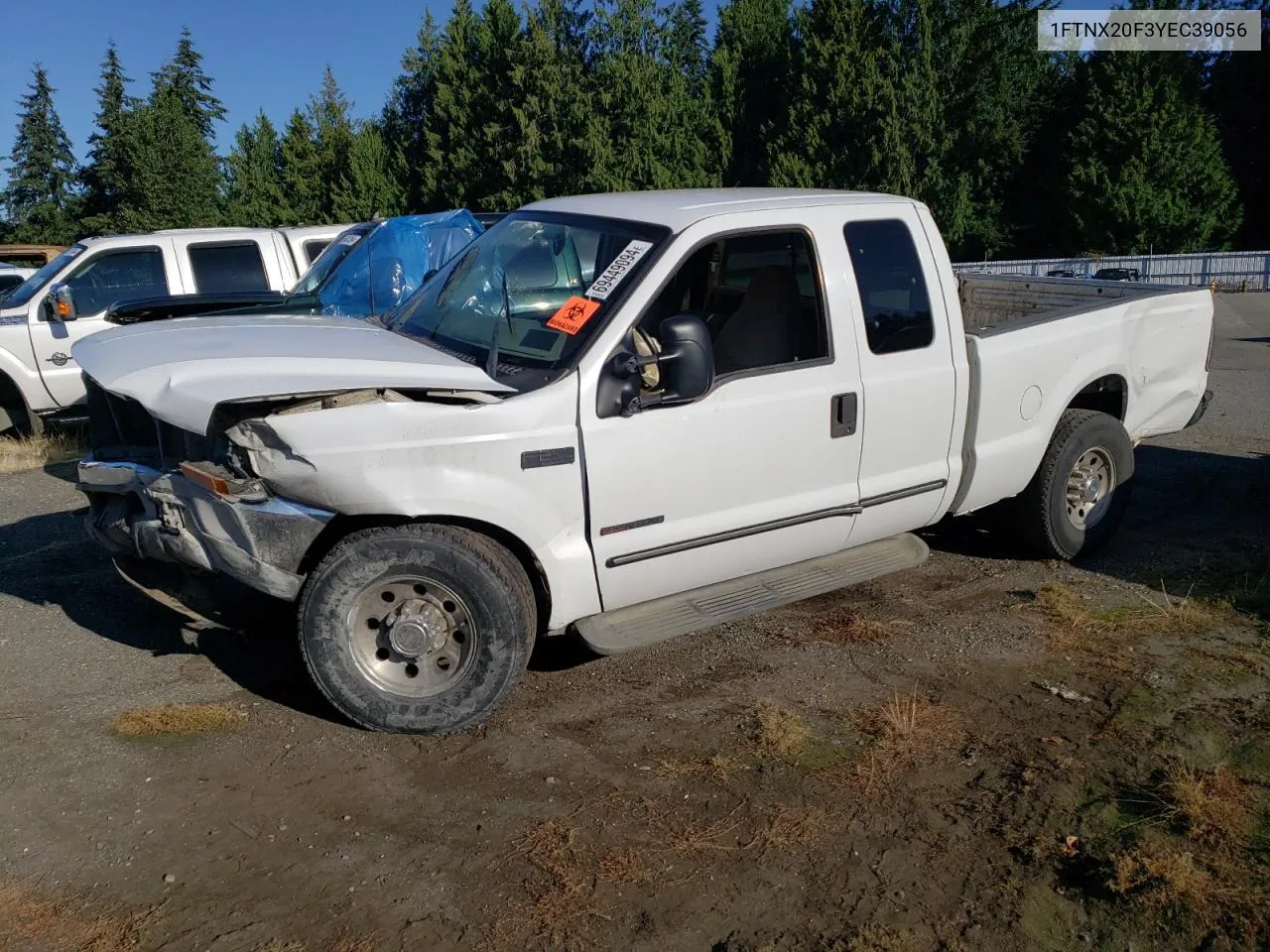 2000 Ford F250 Super Duty VIN: 1FTNX20F3YEC39056 Lot: 69449094